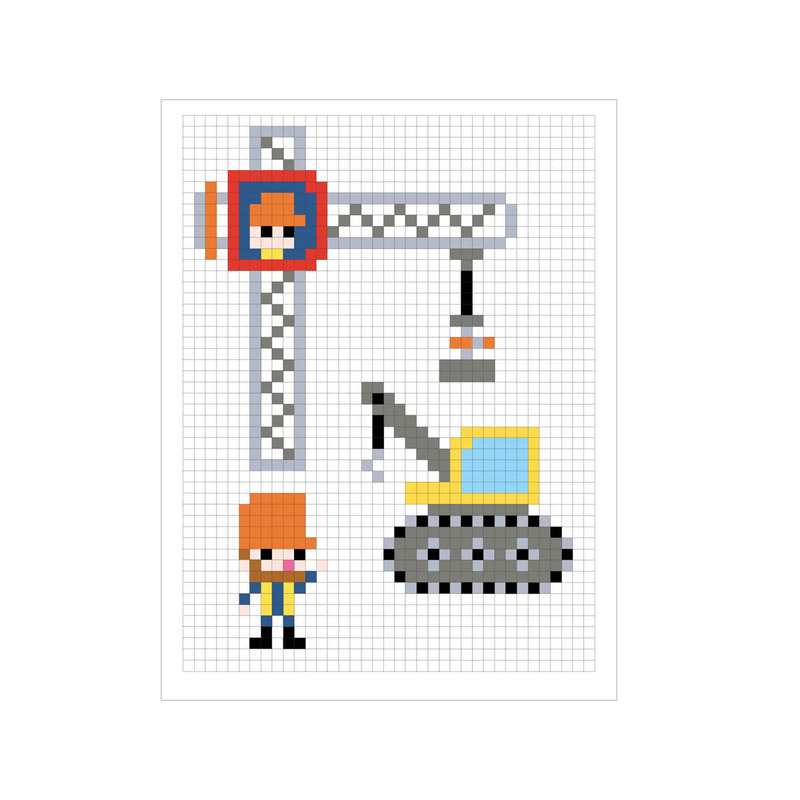 Livre Coloriage pixels les véhicules - Lito