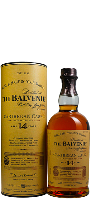 Whisky / Ecosse The Balvenie Carribean cask  Speyside  70 cl - Single malt - 14 ans d'âge