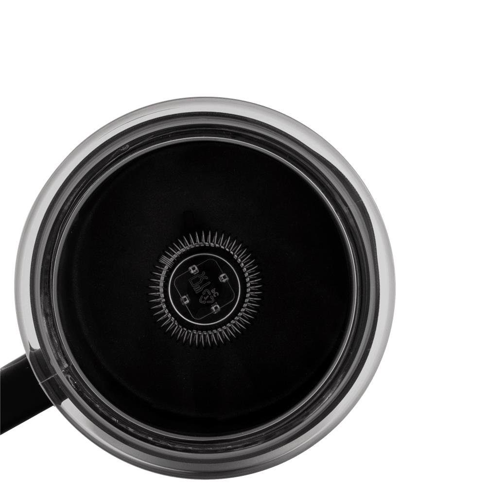 BIALETTI Milchaufschäumer Milk Frother MKF02 NERO, Elektrischer Milchaufschäumer, Schwarz, Aluminium