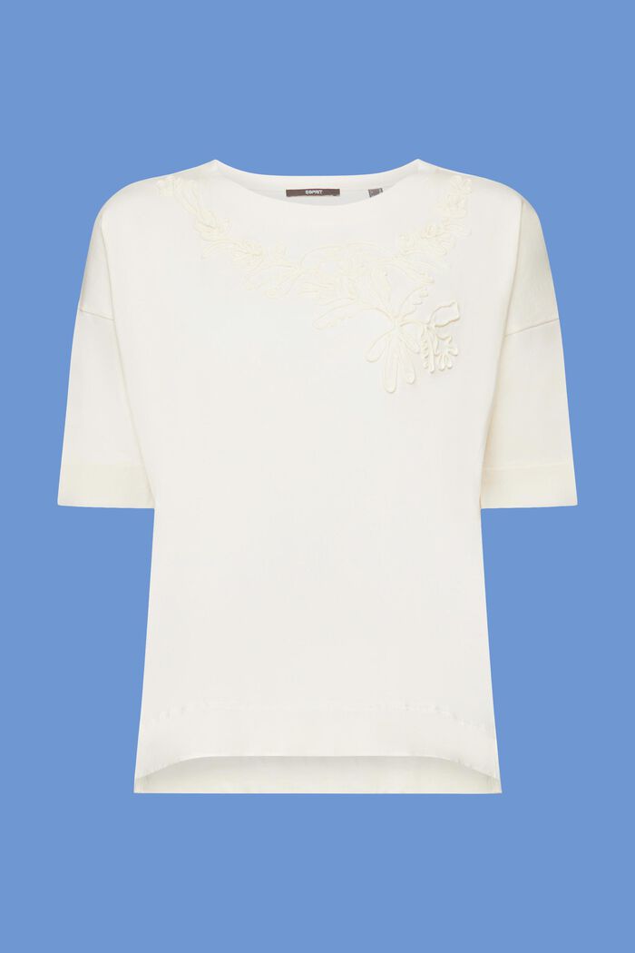 T-Shirt mit Stickerei, 100 % Baumwolle