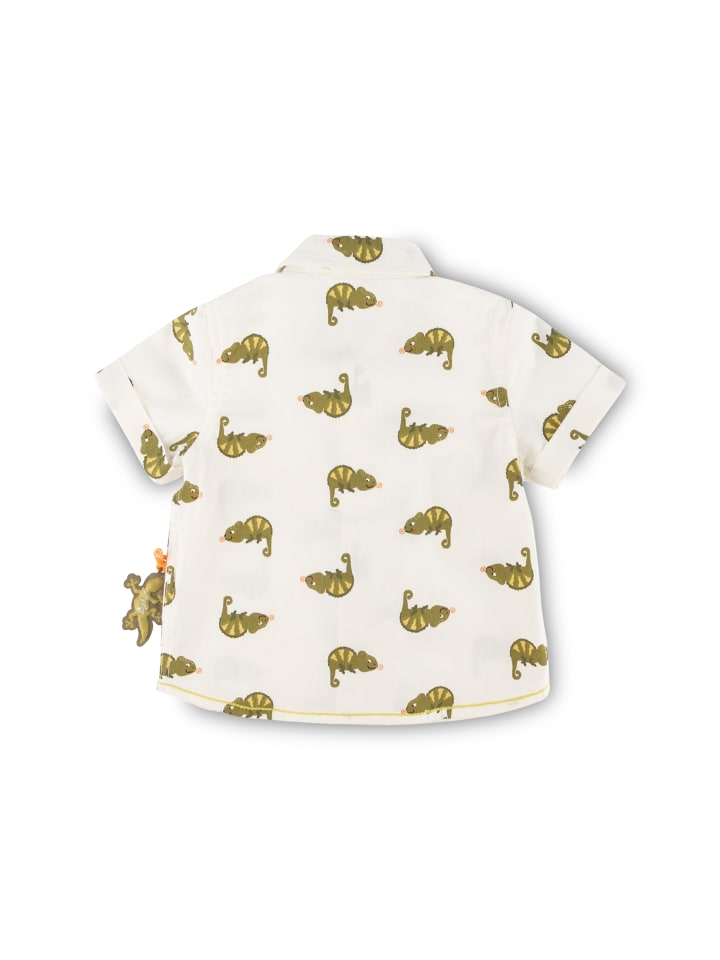 Sigikid Batist Hemd welcome to the jungle in Weiß/Grün günstig kaufen