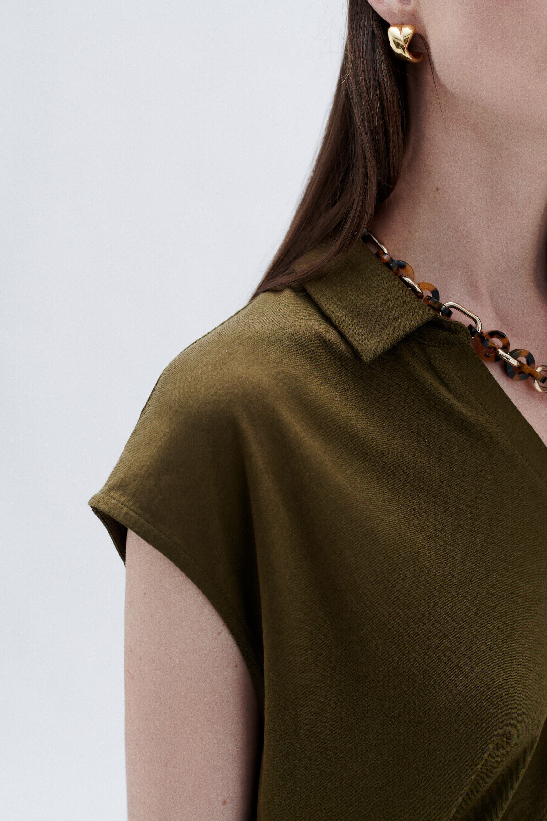 T-shirt tonata vert olive femme