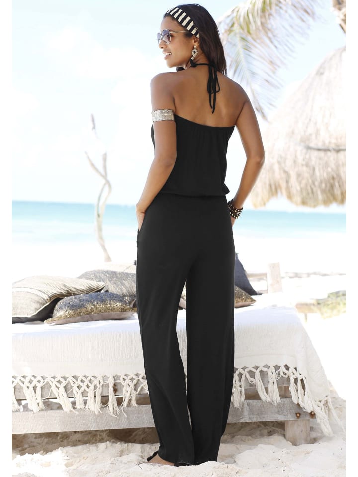 LASCANA Neckholder-Overall in schwarz günstig kaufen