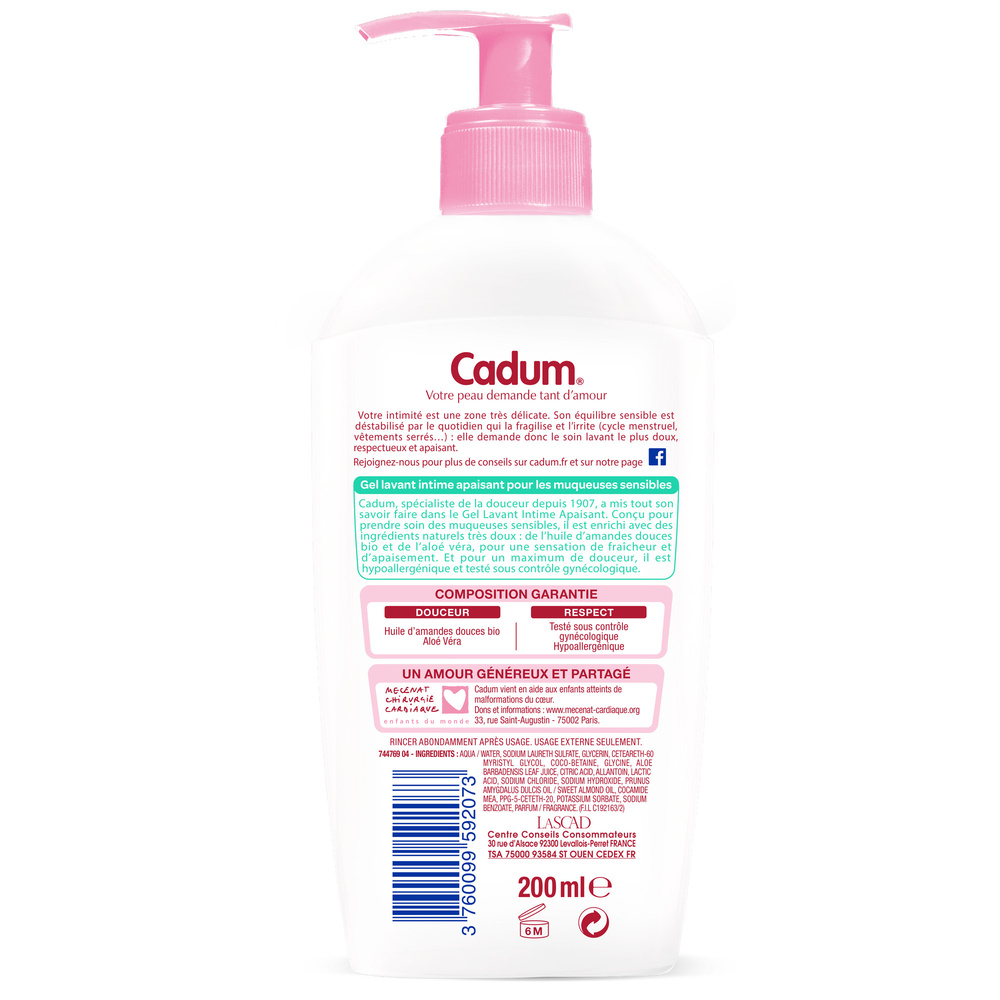 cadum Cadum Intime Gel lavant intime apaisant