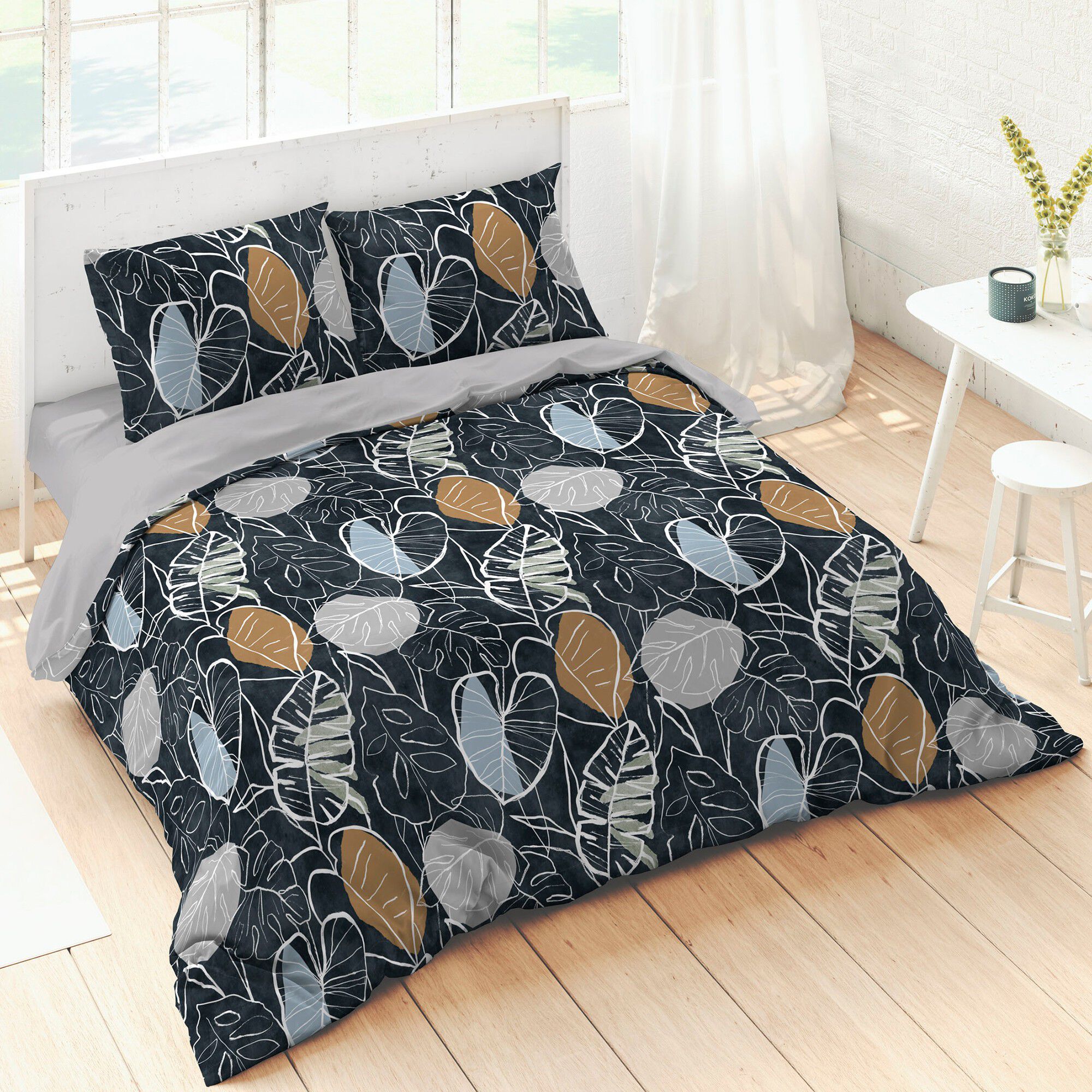 Linge de lit Diana imprimé feuilles