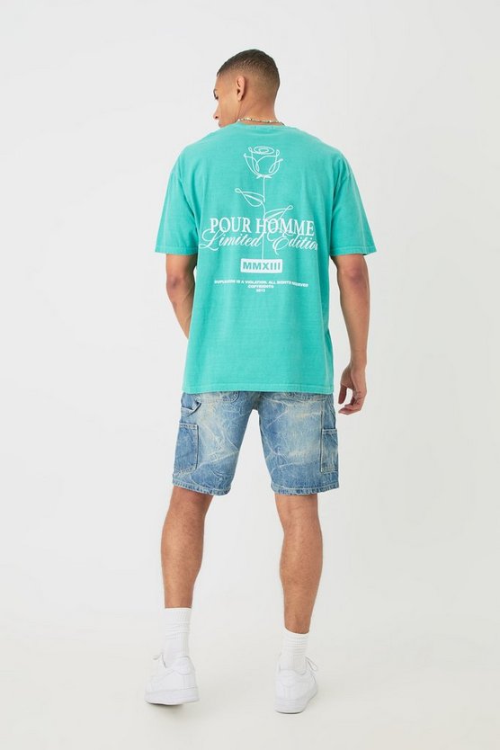 Oversize T-Shirt mit floralem Print