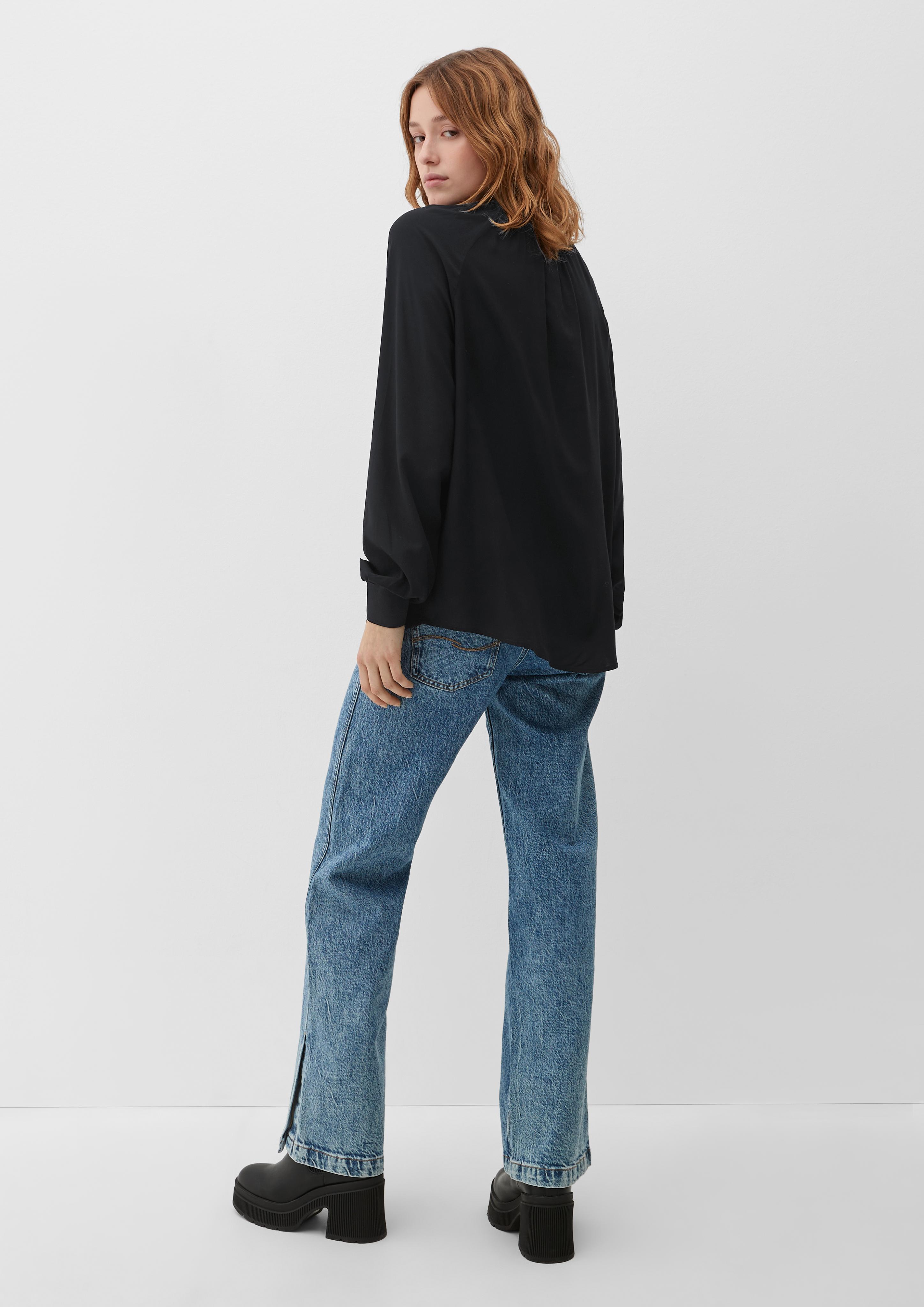 Viskosebluse mit Stehkragen  2126745-9999