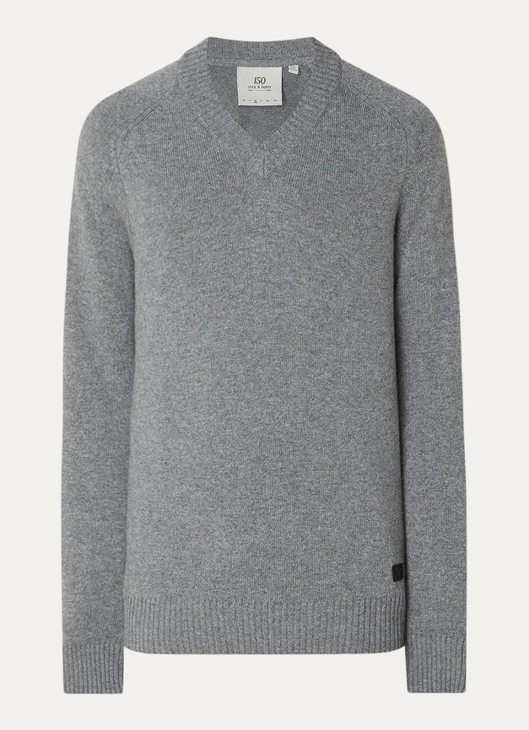 Pull en maille fine Lyle & Scott Saddle, mélange de cachemire