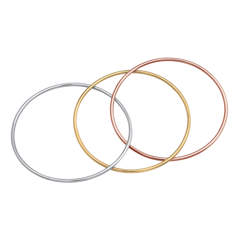 Elli PREMIUM Elli PREMIUM Bracelet Bracelet pour dames Triple entrelacé classique tricolore en Bracelet