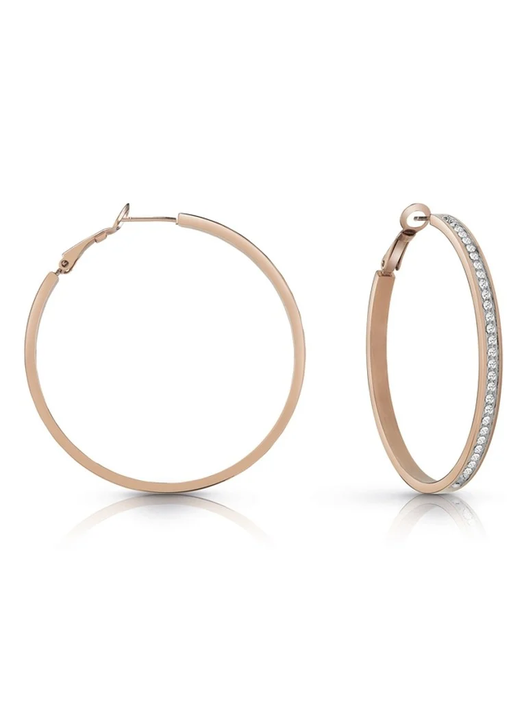 Orecchini a cerchio con cristalli GUESS JUBE02247JWRGT-U