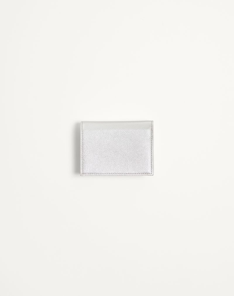 VLogo Signature Wallet i lamineret kornet kalveskind