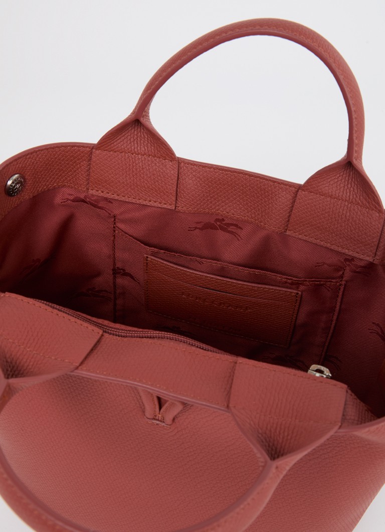 Bolsa Longchamp Le Roseau S em couro com alça de ombro removível.