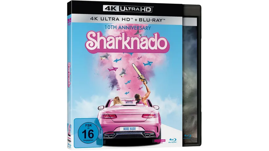 Sharknado - More Sharks more Nado Extended 4K-Edition (UHD+Blu-ray Sonderauflage im rosa Schuber, limitiert auf 500 Stück)