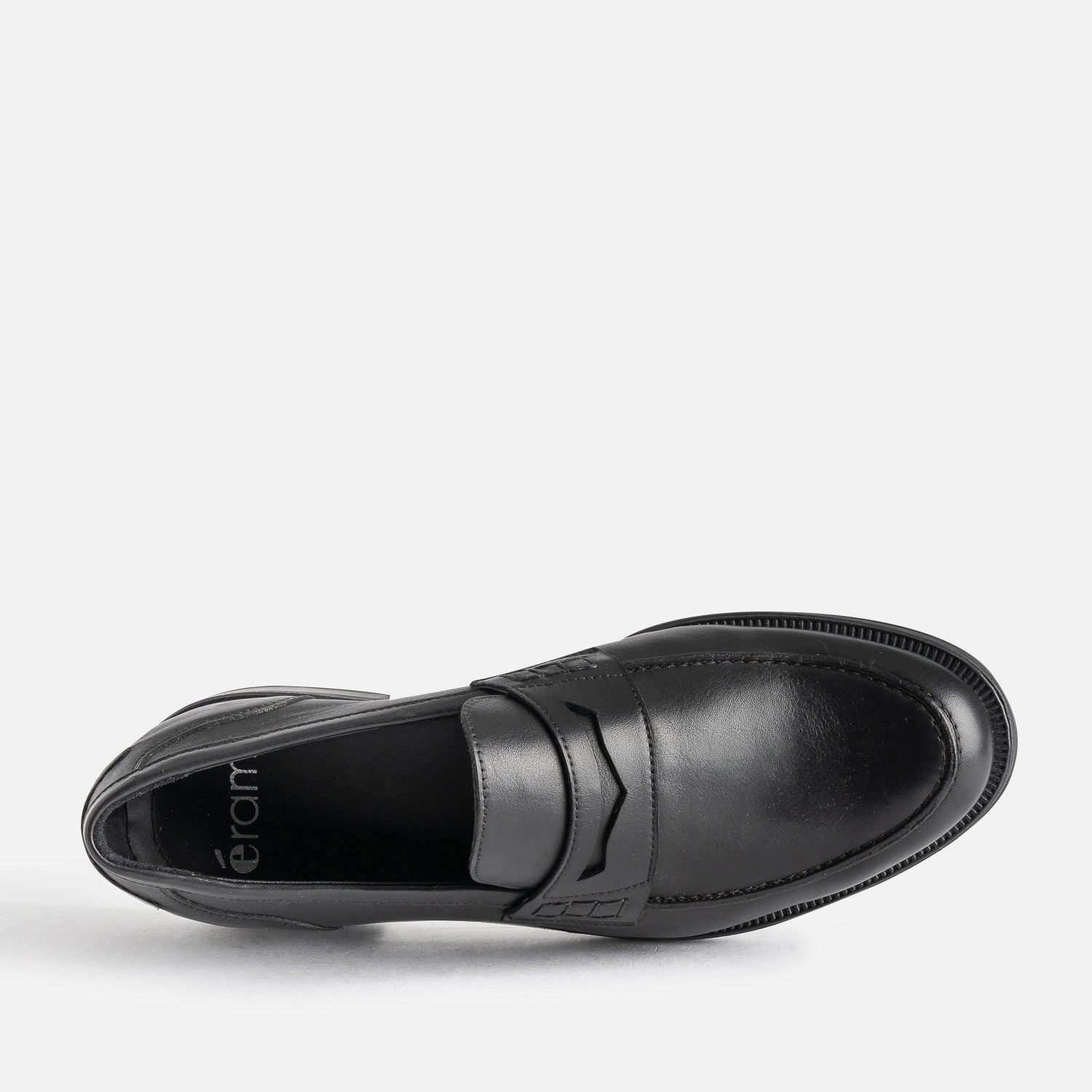 Mocassin noir cuir