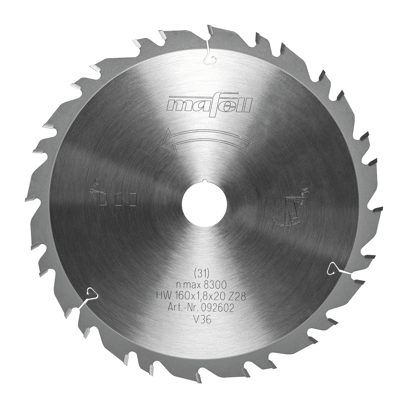 Mafell Accessories 092602 List pile-GT, 160 x 1,2/1,8 x 20 mm, Z 28-7, 3WZ/FZ univerzalni za drvo