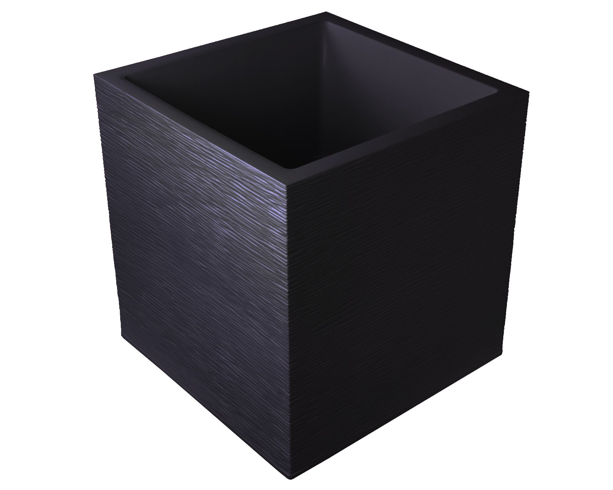 ONDIS24 Pflanzkübel Pflanzkübel Blumenkübel Blumentopf Vulkan 40, Gestein/Basalt/Graphit Optik mit Wasserspeicher