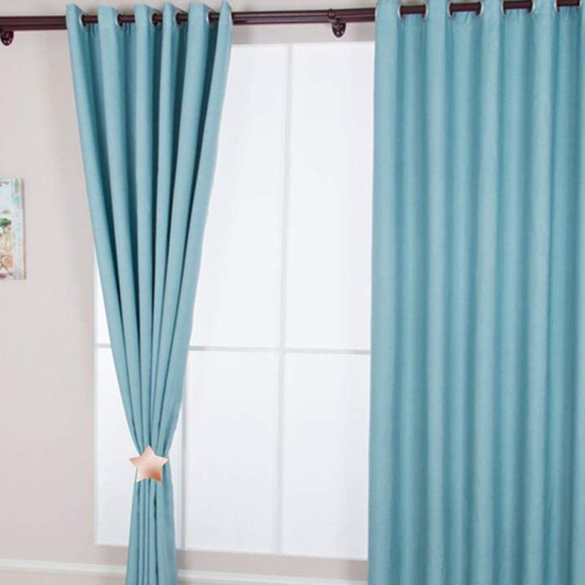 Dekoklammer für Raffhalter 2 Stück Magnetische Vorhang Raffhalter, Kreativ Vorhang Clips Seil, Rwoythk