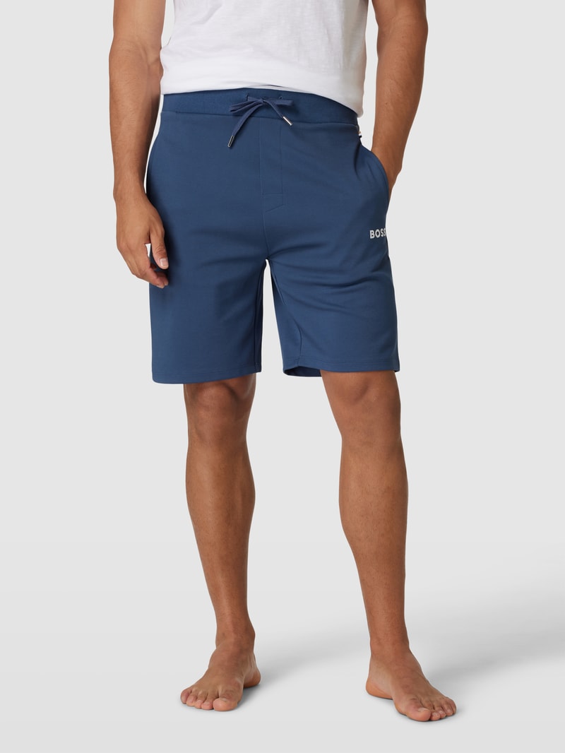 Sweatshorts mit elastischem Bund in blau