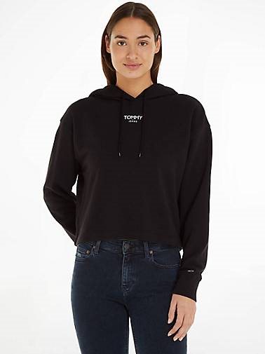 TOMMY-JEANS Damen Hoodie TJW ESSENTIAL LOGO HOODIE Relaxed Fit
