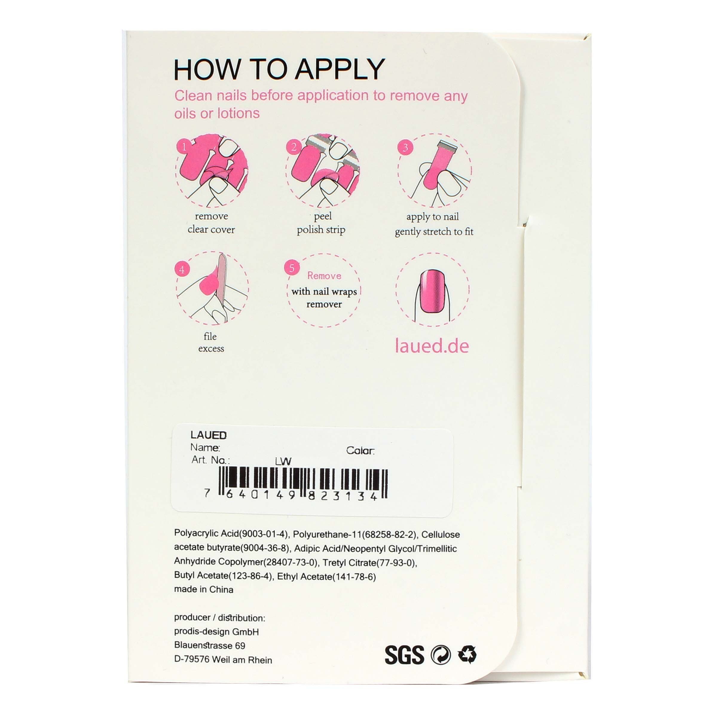 LAUED Nagellack solid glitter, aus zertifizierter Produktion (SGS / SEDEX) und Material (FSC)
