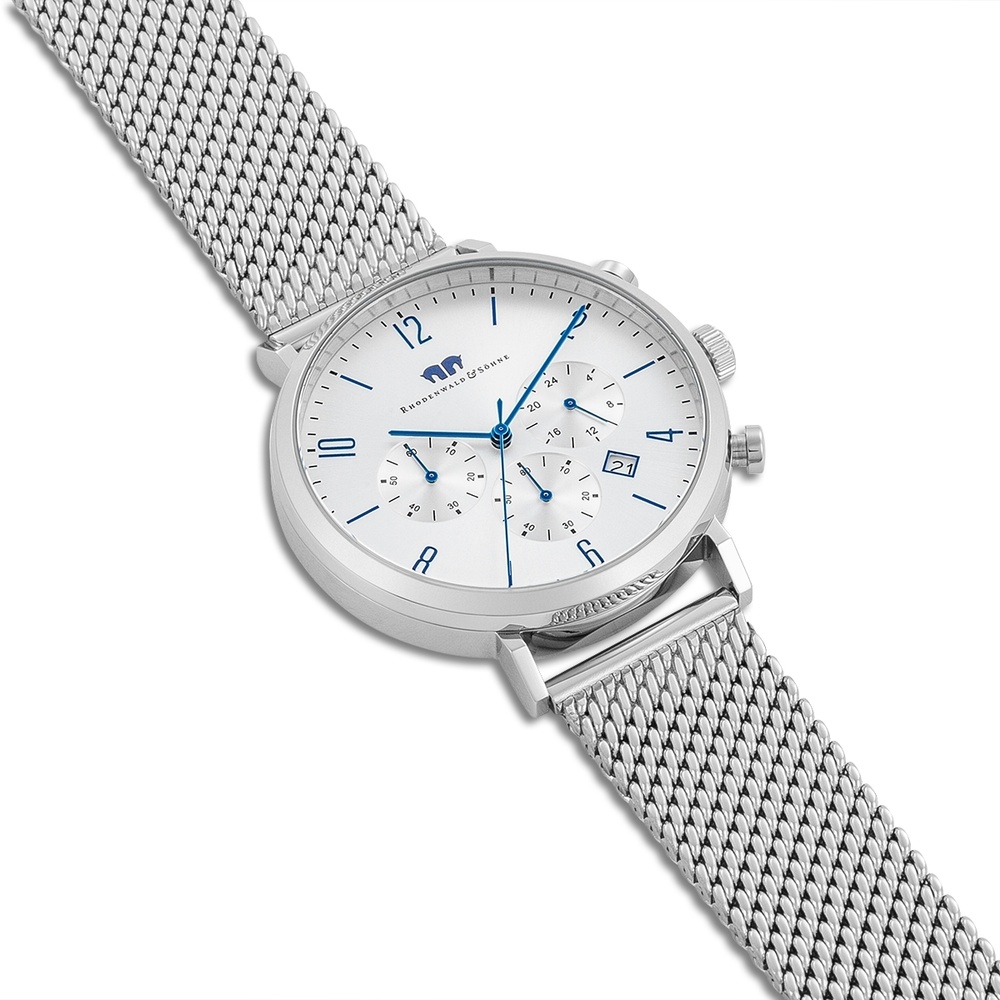 Rhodenwald & Söhne Chronographe Arakon en Argent Acier inoxydable en Argent Montre