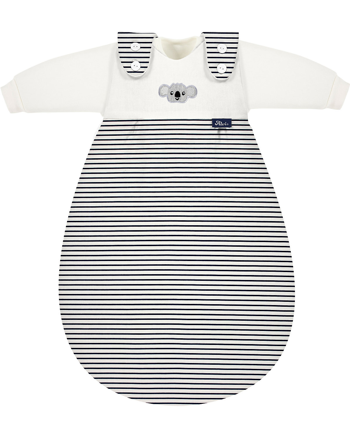 Baby-Mäxchen Schlafsack 3tlg. Bio Baumwolle - TOG 2,5 - Ringlets Koala navy, 56/62