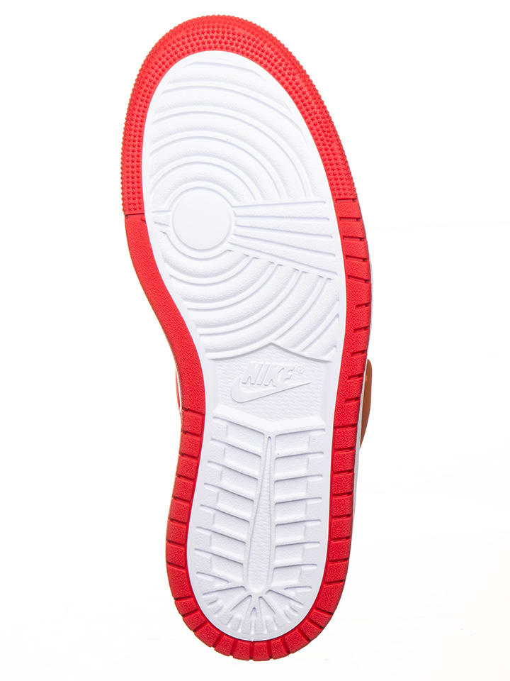Air Jordan Leder-Sneaker ''1 Zoom'' in Weiß/ Orange/ Rot günstig kaufen