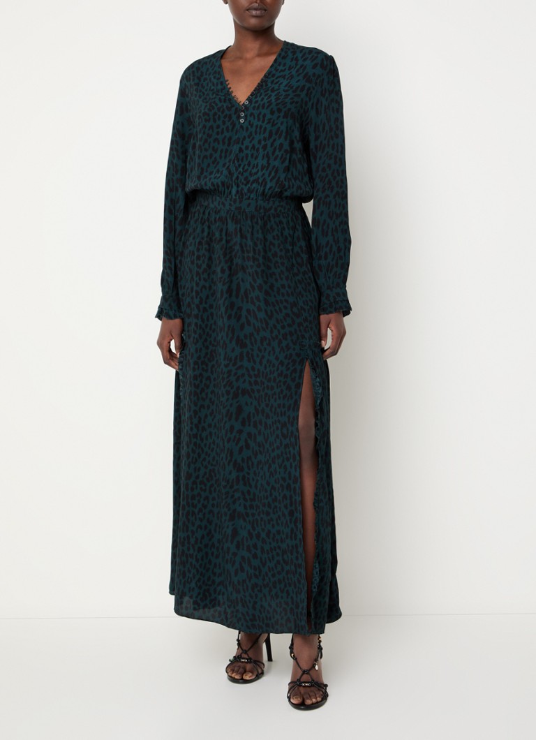 Rochie maxi Zadig&Voltaire Rabella cu imprimeu leopard