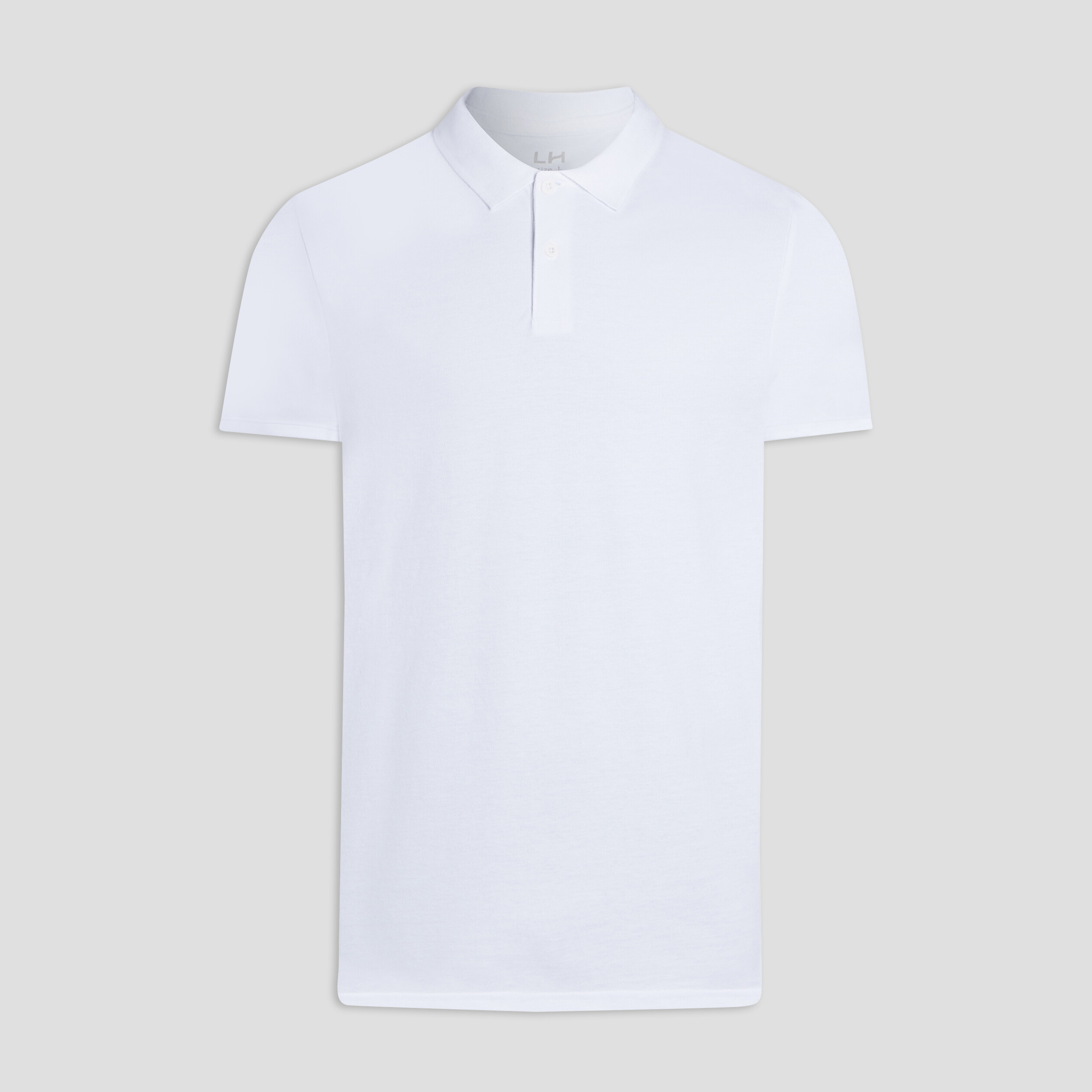 Polo en coton manches courtes blanc homme | La Halle