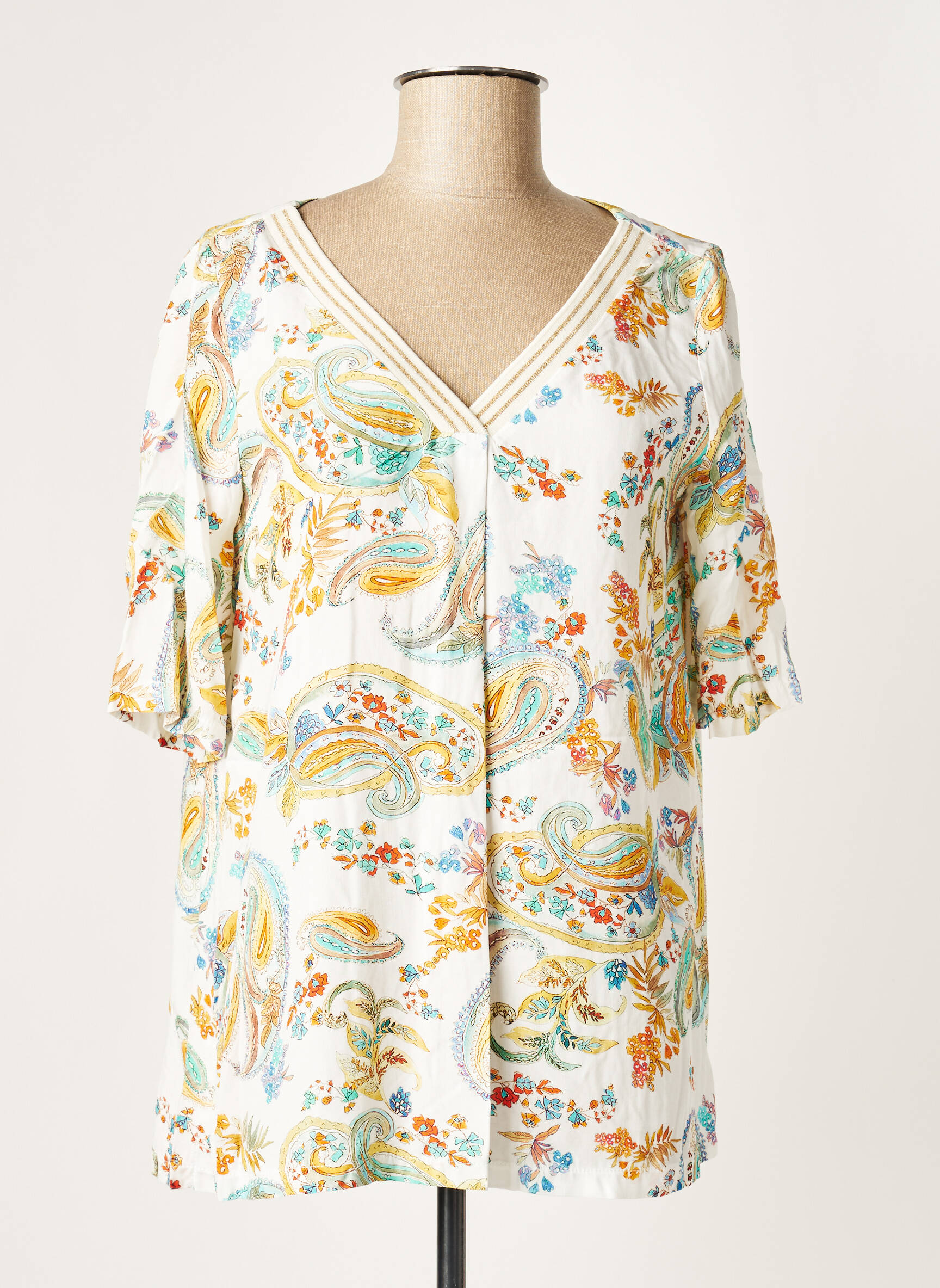 An Ii Vito Tuniquemanchecourte Femme couleur blanc