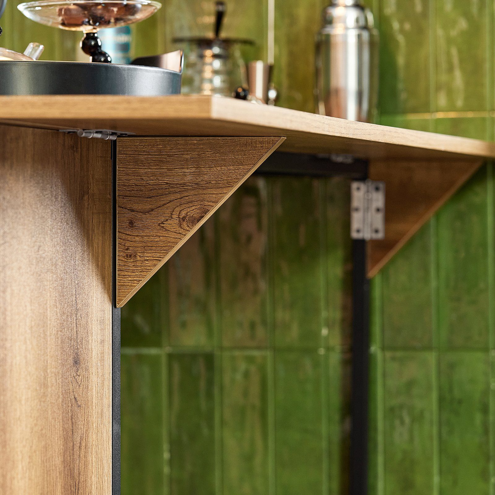 SoBuy Bartisch FWT98, mit Arbeitsfläche Esstisch Küchentisch Bistrotisch Stehtisch