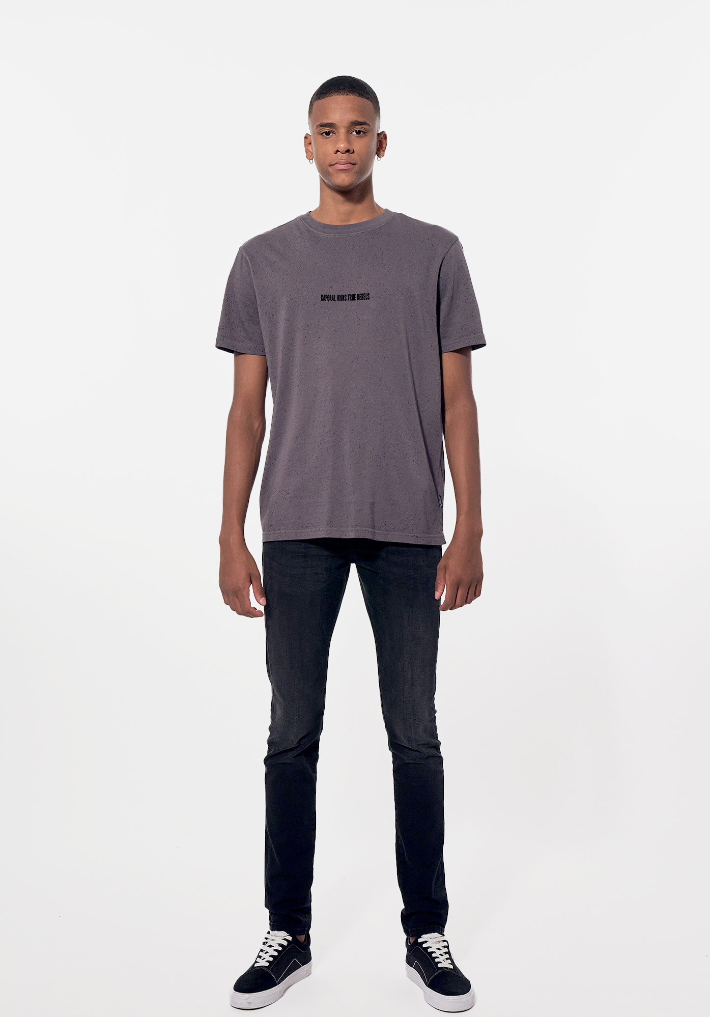 LARRY  T-shirt gris Homme en 100% coton
