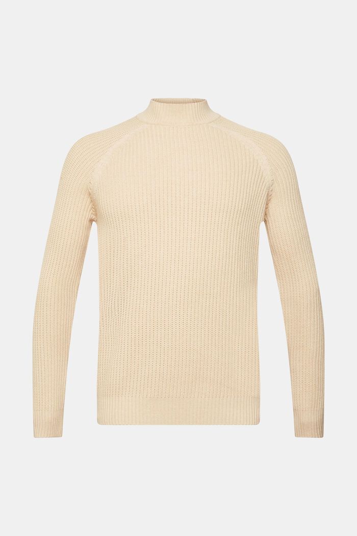 Strickpullover mit kurzem Stehkragen