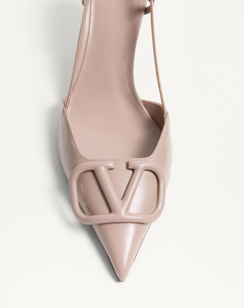 VLogo Signature Slingback Decote em pele de bezerro 80 mm