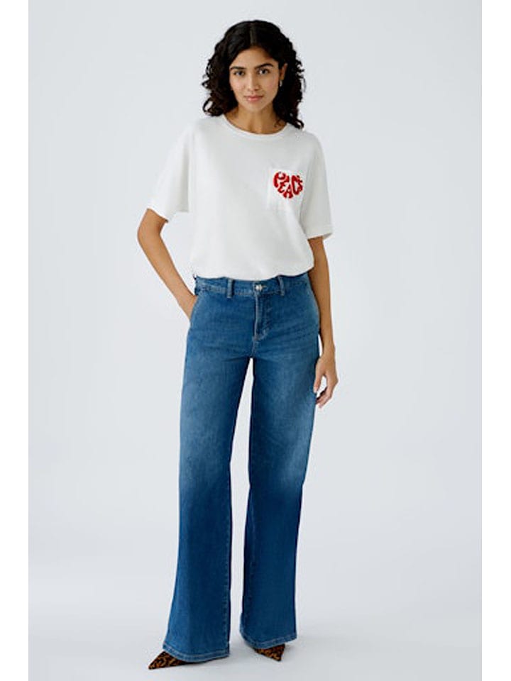 Oui Shirt in Weiß günstig kaufen