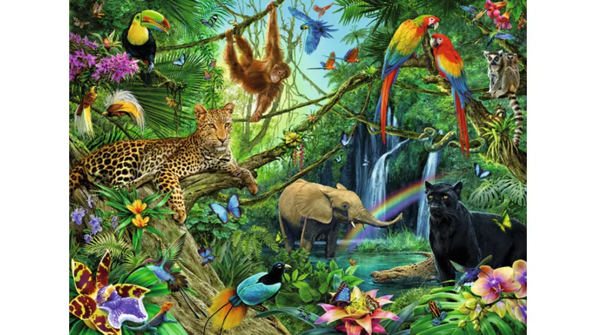 Ravensburger Puzzle - Tiere im Dschungel, 200 Teile