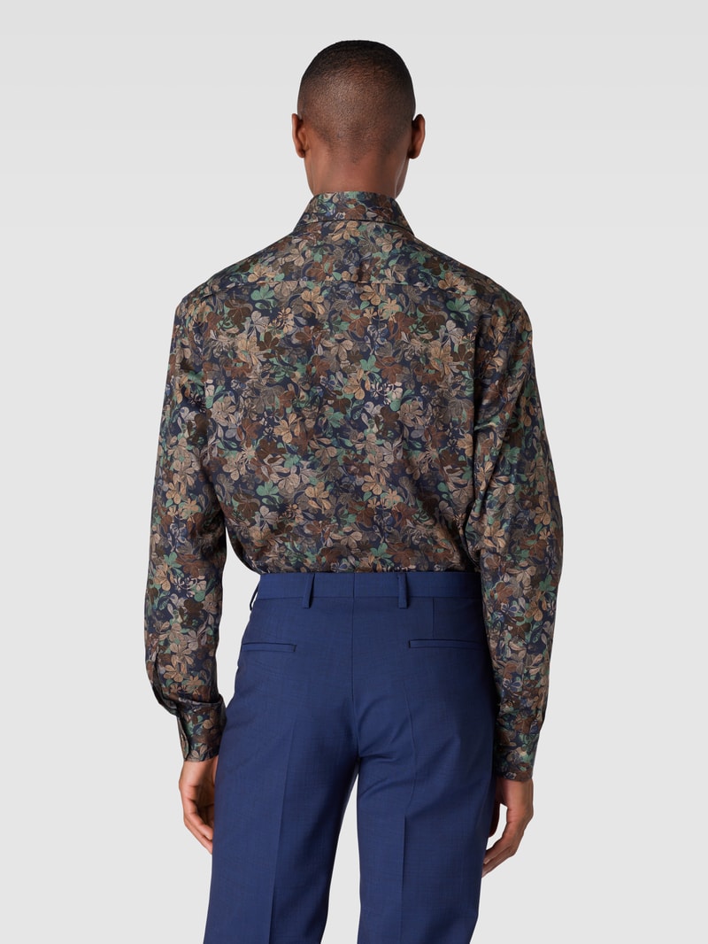 Modern Fit Business-Hemd mit Kentkragen in marineblau