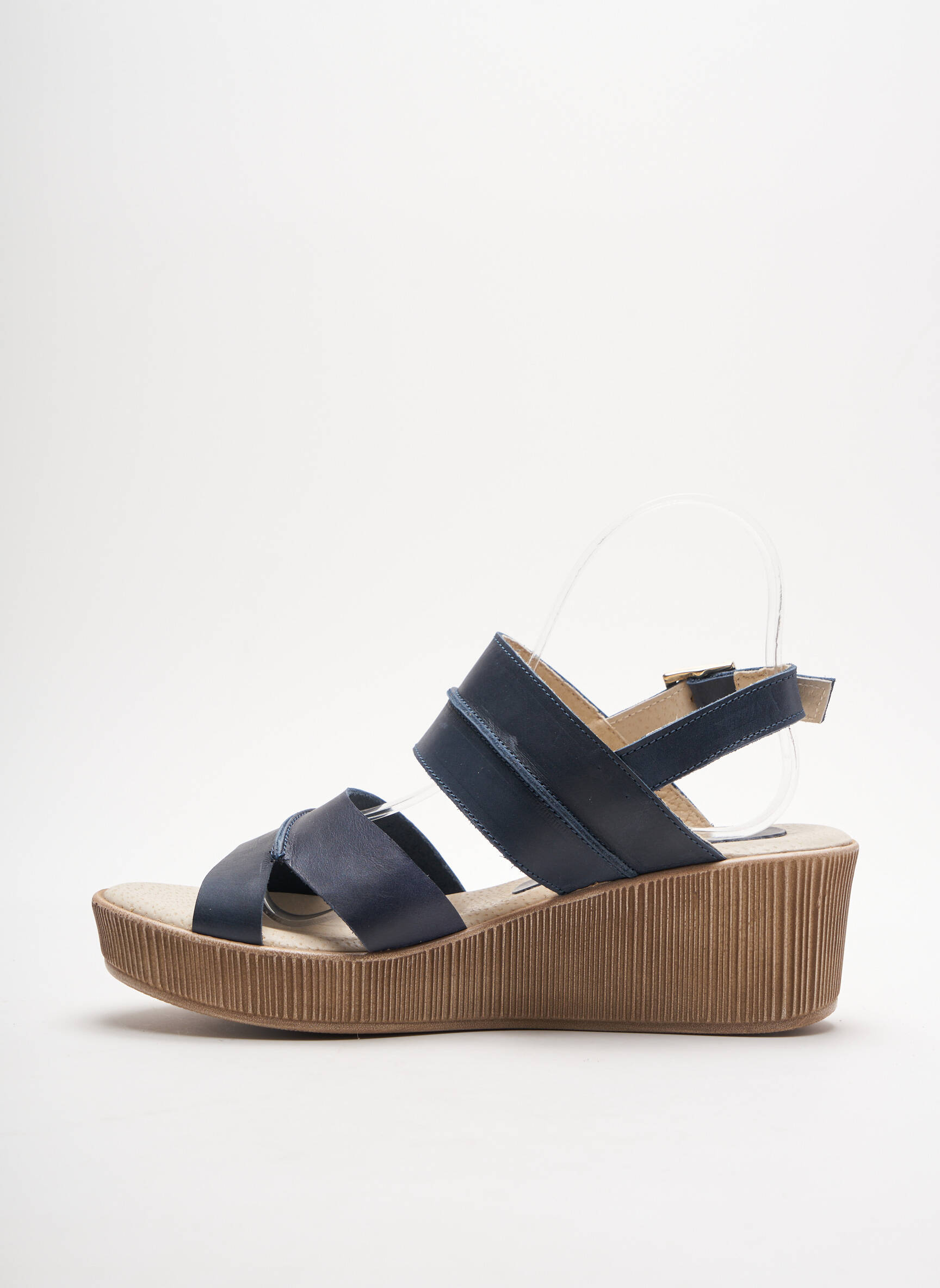 Brodequins Sandales Nu Pieds Femme couleur bleu