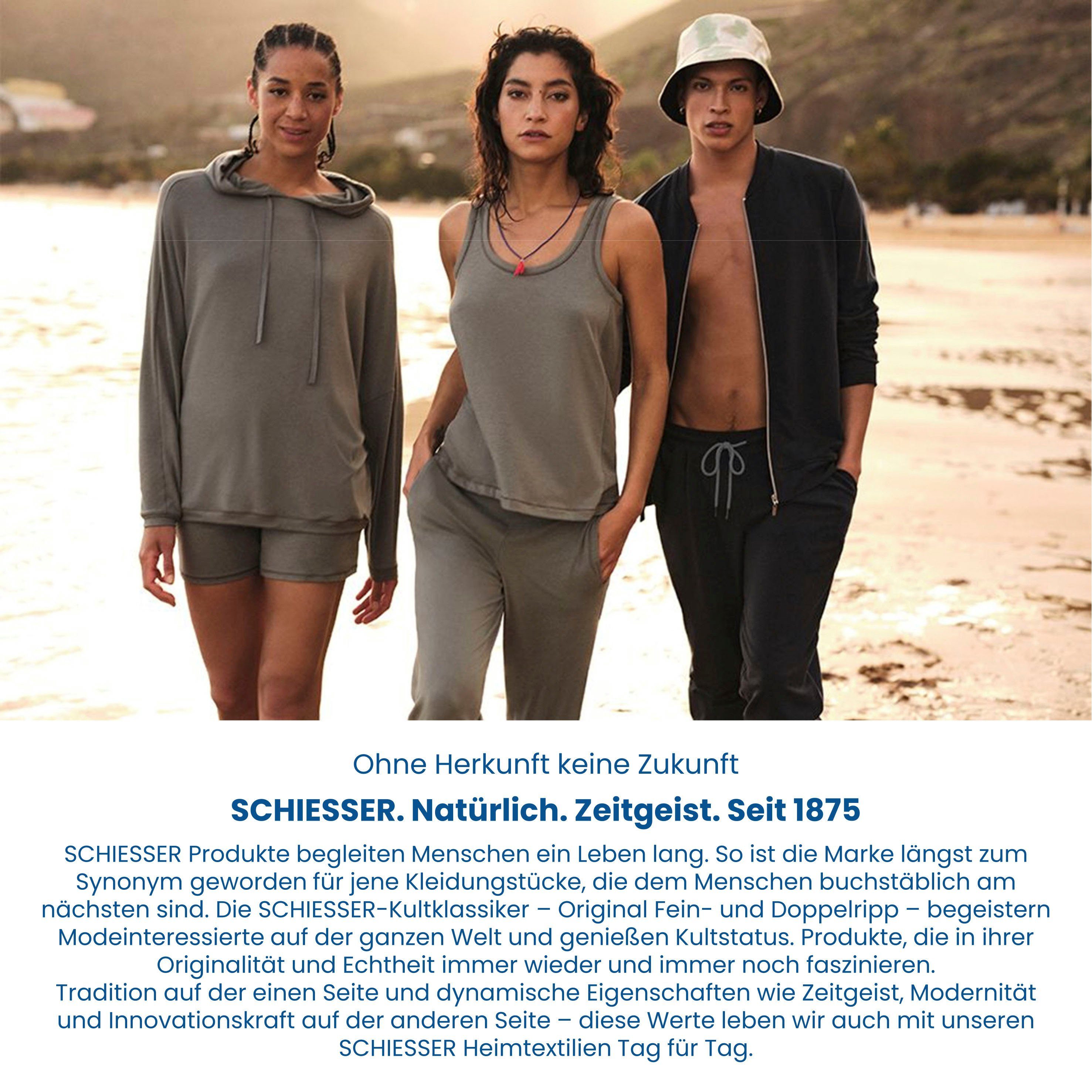 Bettwäsche Verda, Schiesser, Feinbiber, 2 teilig, winderliches Elch-Design