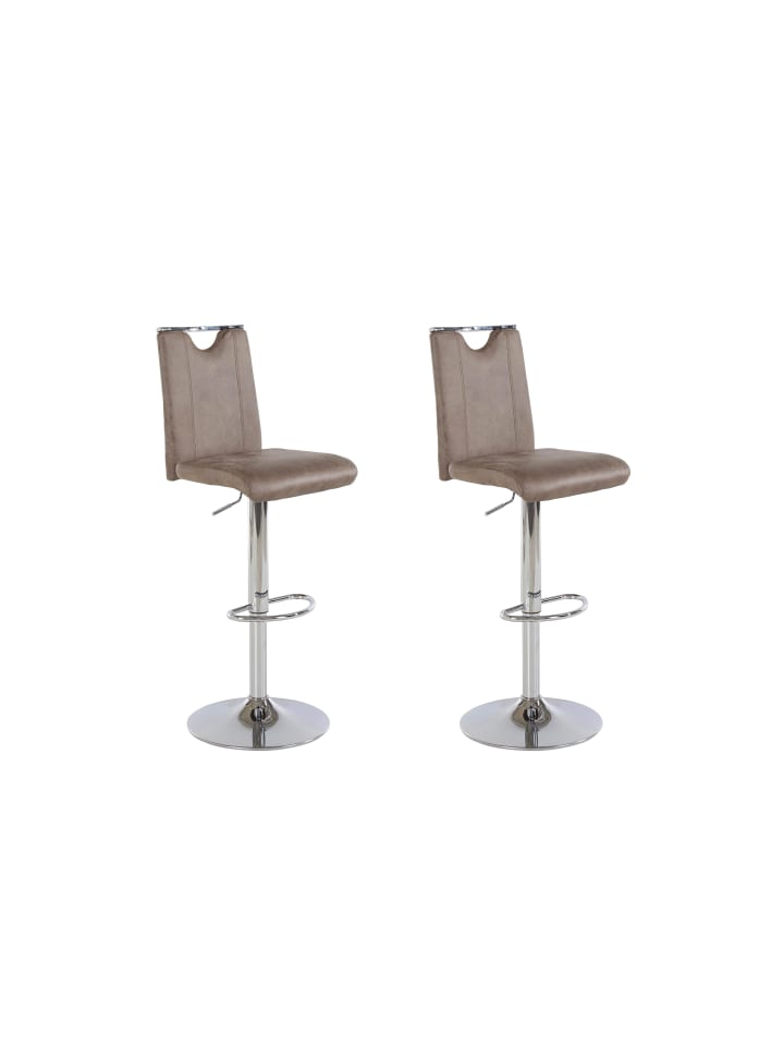 byLiving 2er-Set: Barstuhl Fire in Braun - 40 (B) x 48 (L) x 94,5-117,5 (H) cm günstig kaufen onesize