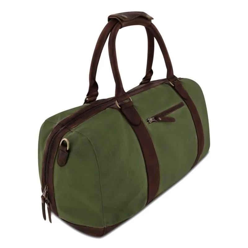 Buckle & Seam Canvas Weekender Willow - Grün \/ Blau