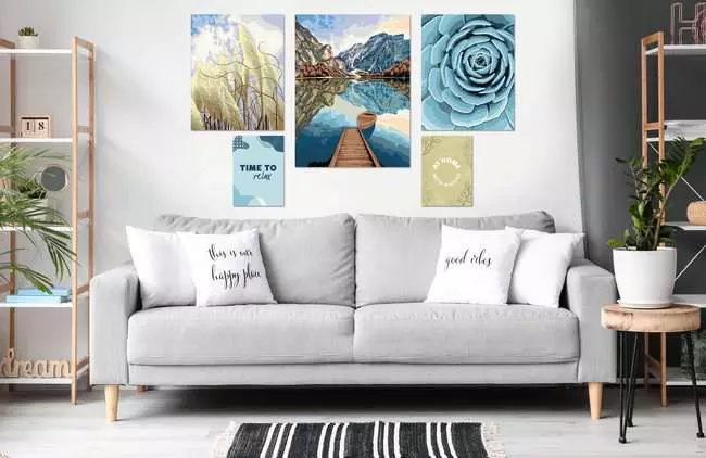 CreArt Galerie Wand Set - Natur - Malen nach Zahlen für Erwachsene