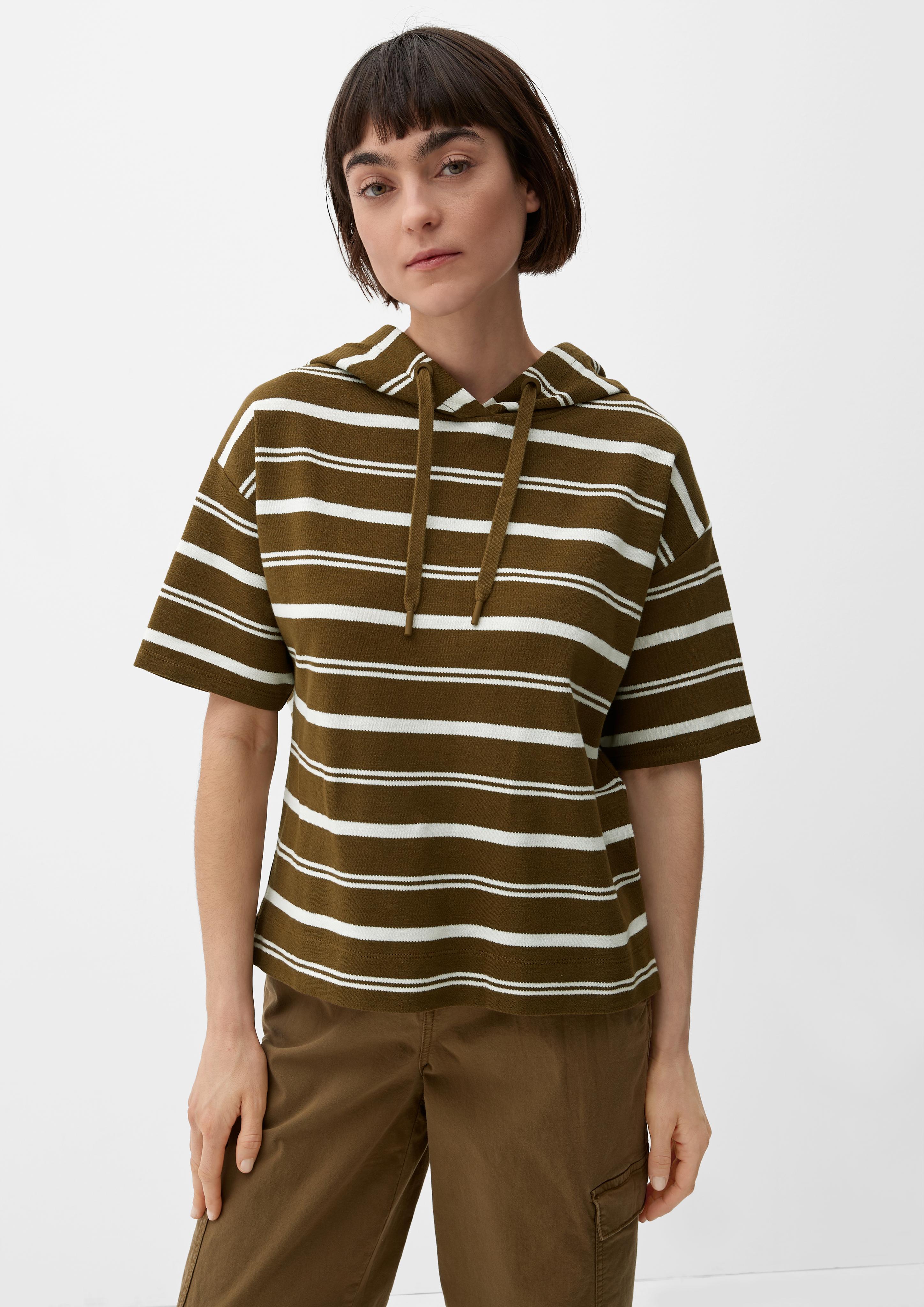Streifenshirt mit Kapuze  2130042-77H3