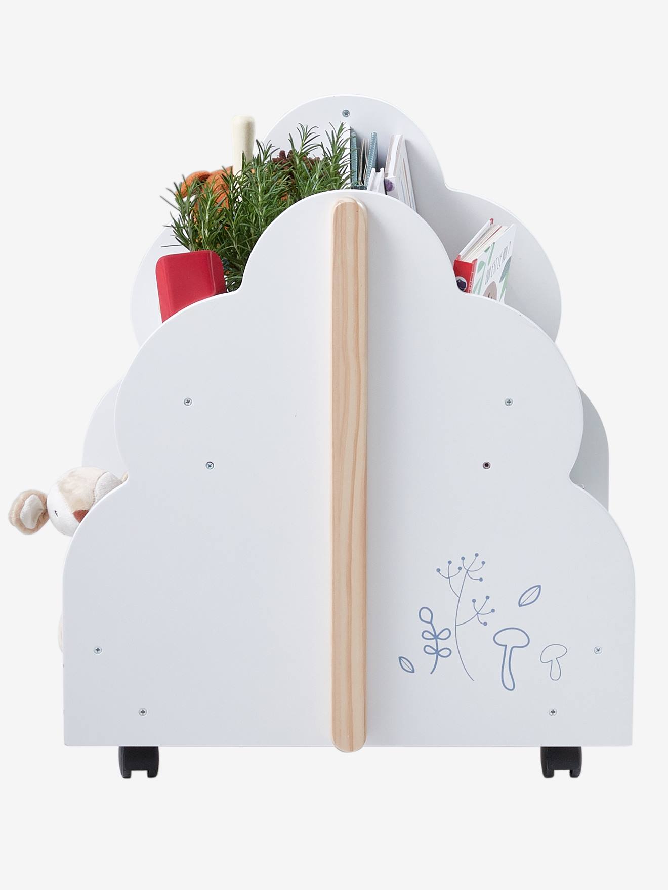 Vertbaudet Kinder Bücherregal WOLKE - weiß