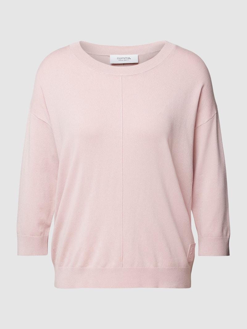 Strickpullover mit 3/4-Arm in rosé