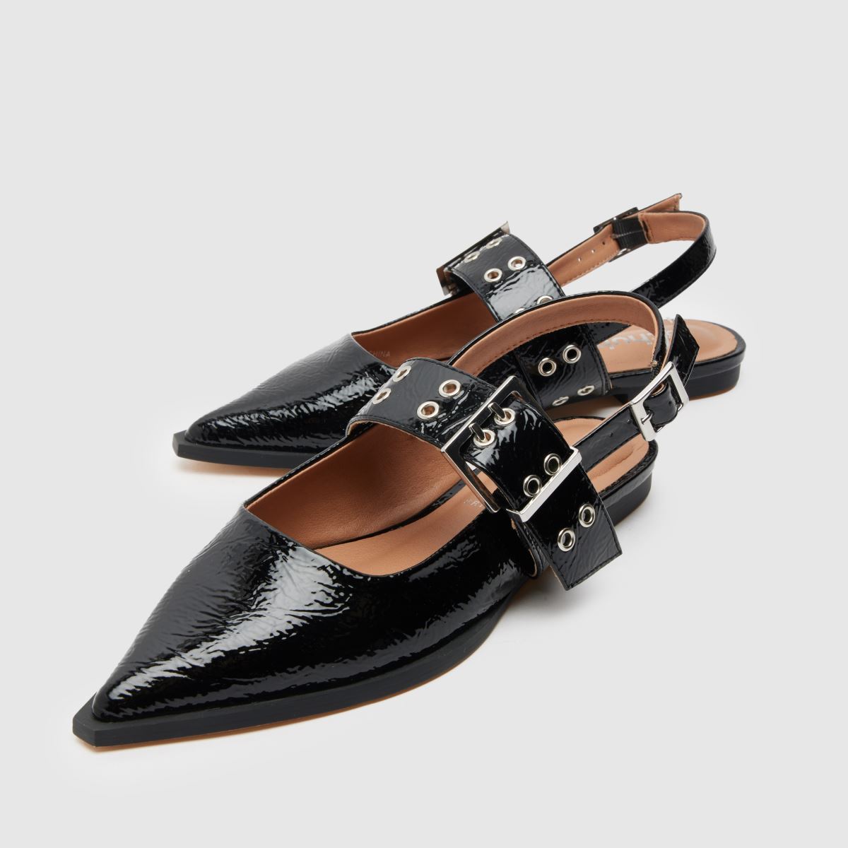 Schuh – Lorella Point – Svarta platta skor