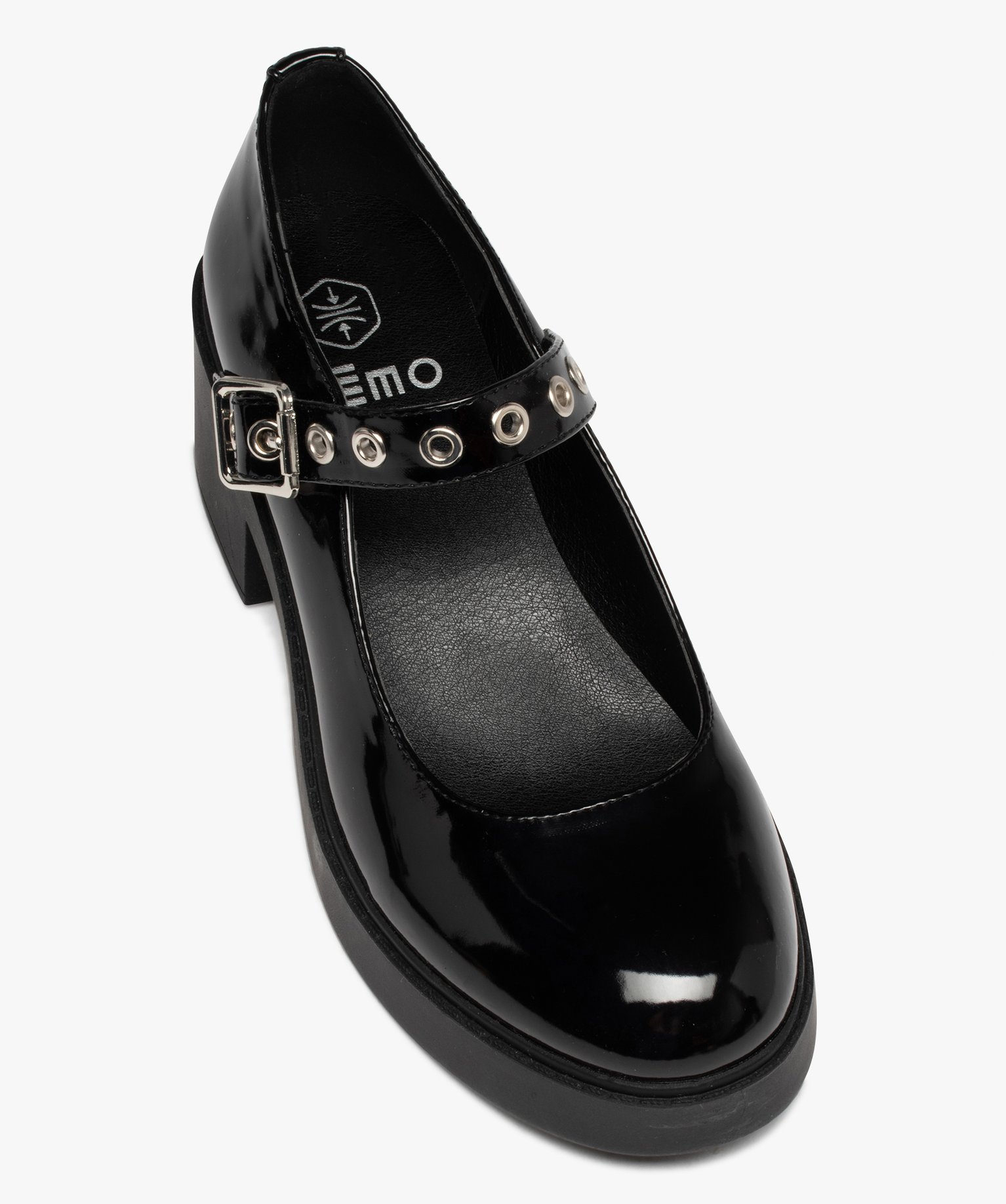 Escarpin verni avec semelle plateforme femme noir | GEMO