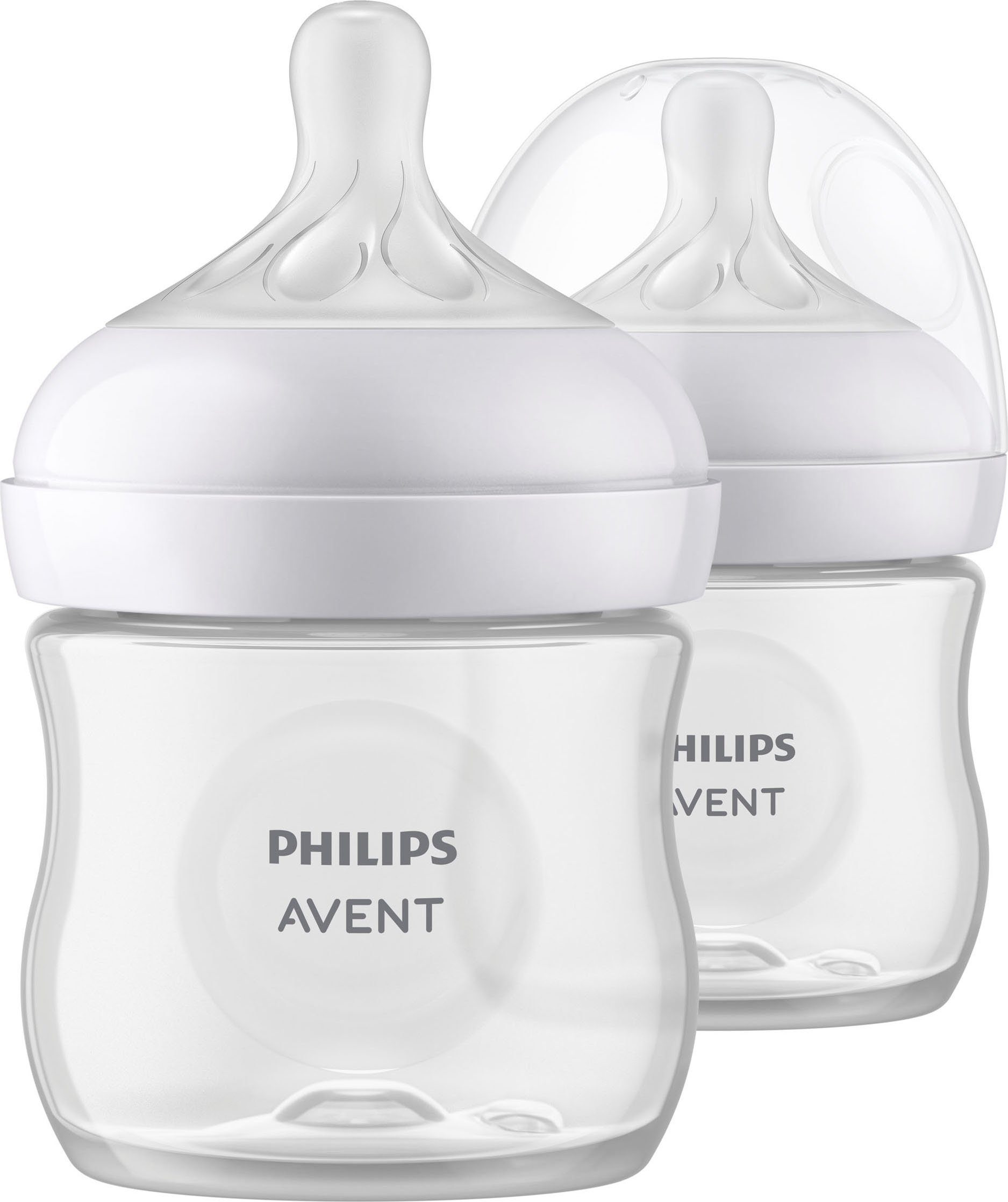 Philips AVENT Babyflasche Natural Response SCY900/02, 2 Stück, 125 ml, ab 0 Monaten