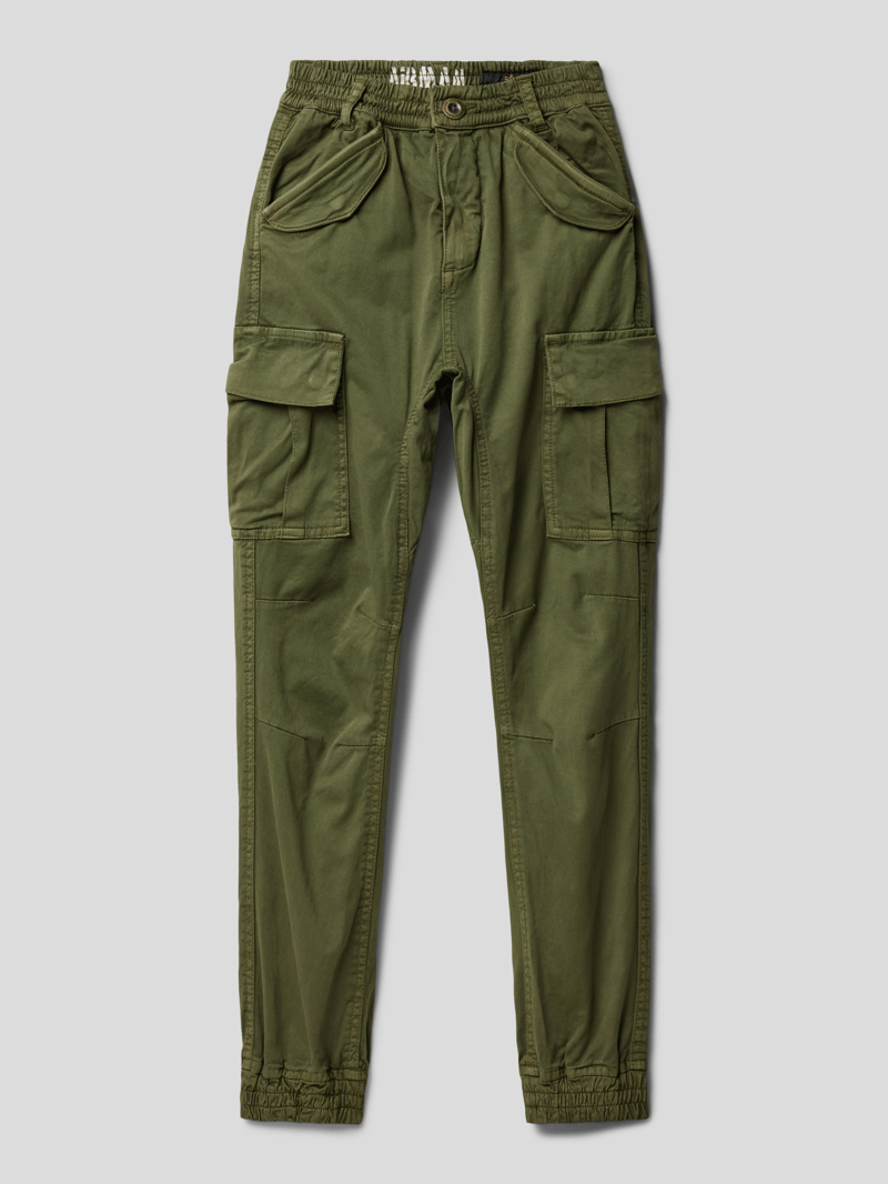 Cargohose mit seitlichen Eingrifftaschen Modell 'AIRMAN' in olivgrün