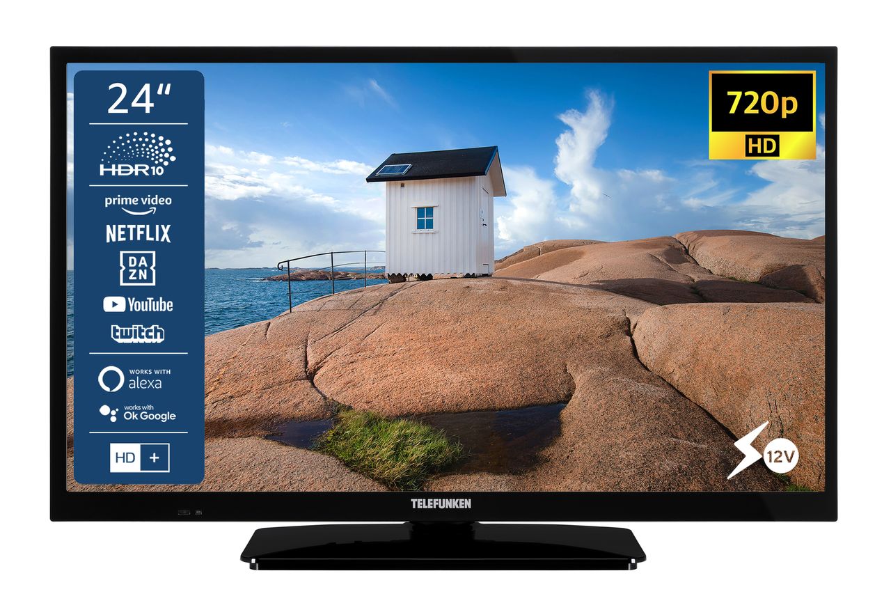 Telefunken XH24SN550MV 24 Zoll Fernseher/Smart TV (HD Ready, Triple-Tuner, 12 Volt) - 6 Monate HD  inkl.